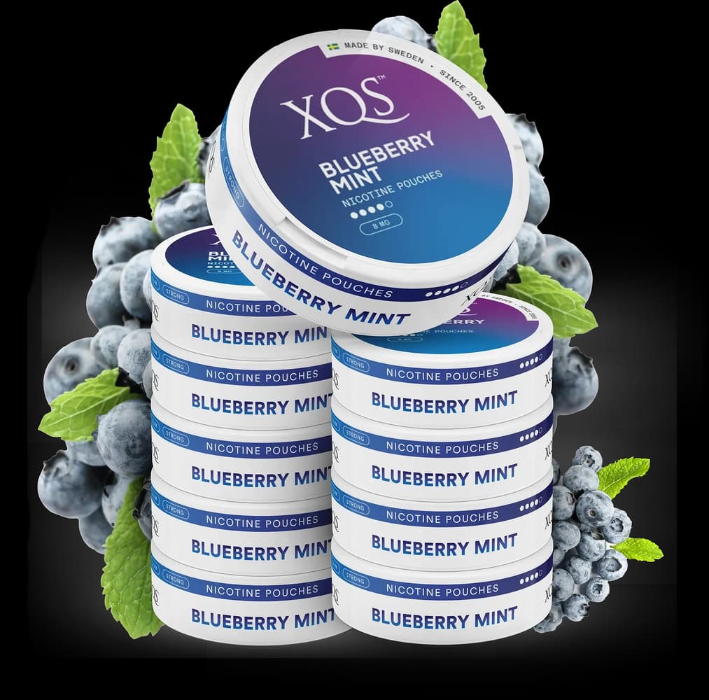 10 Cans XQS Blueberry Mint Strong