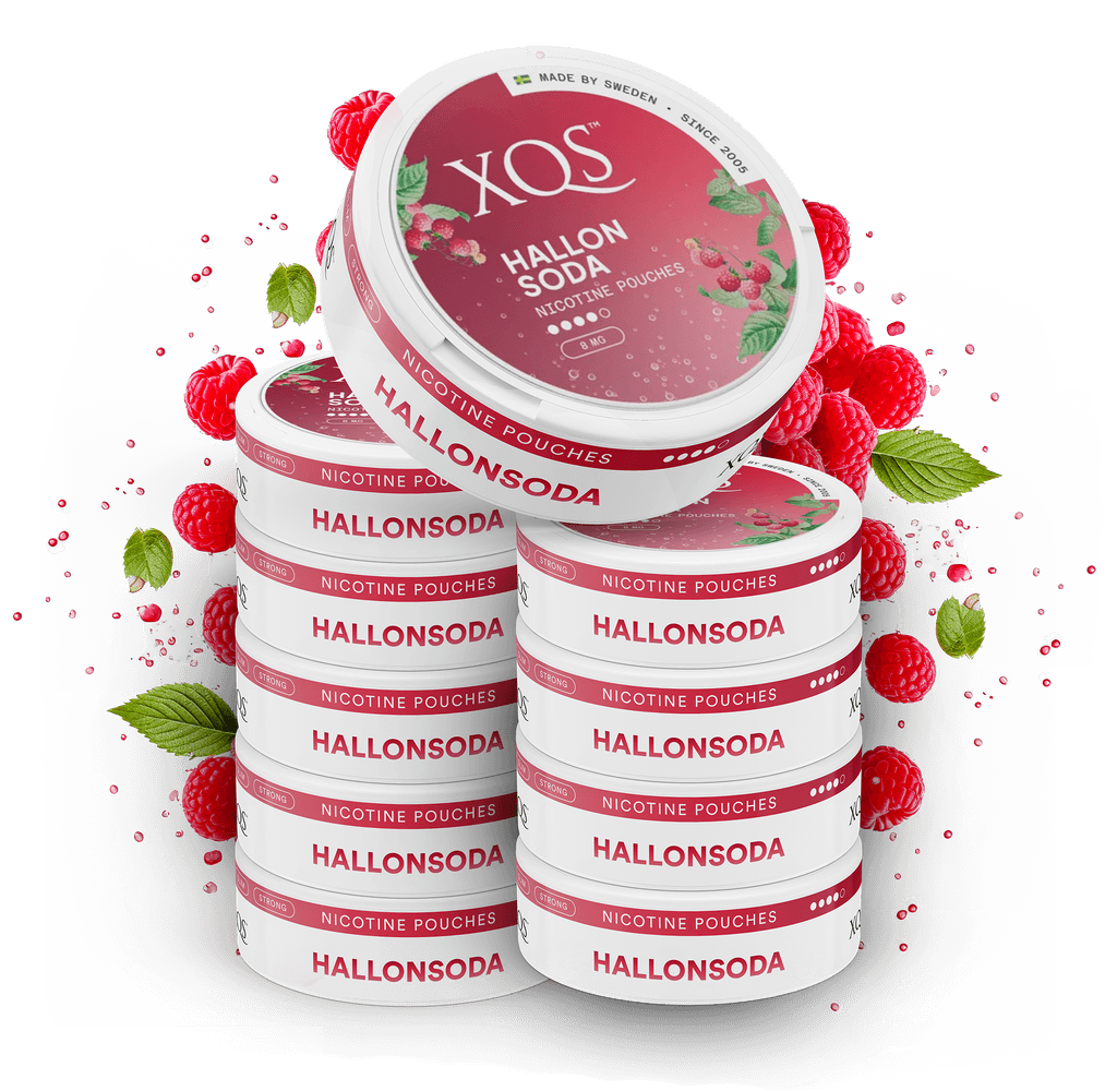 10 Cans XQS Hallonsoda Strong