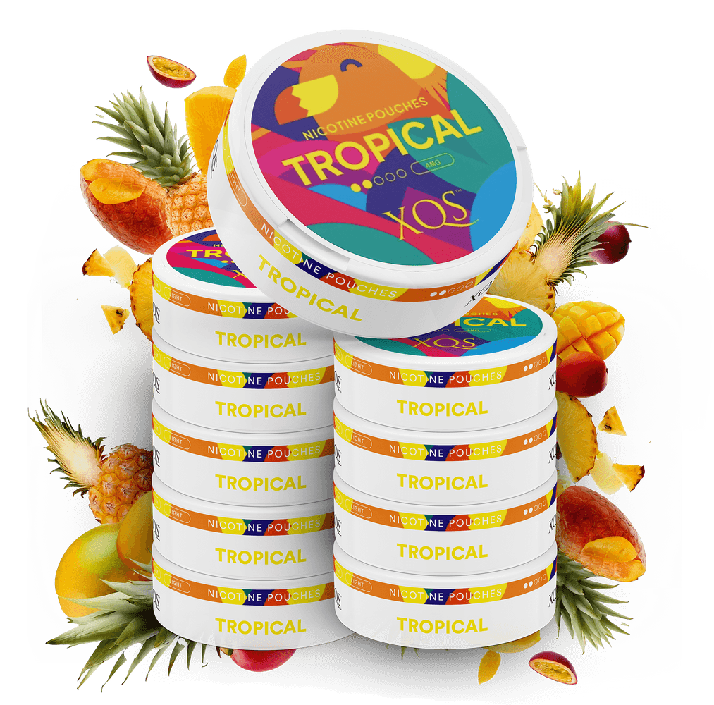 10 Cans XQS Tropical 4mg