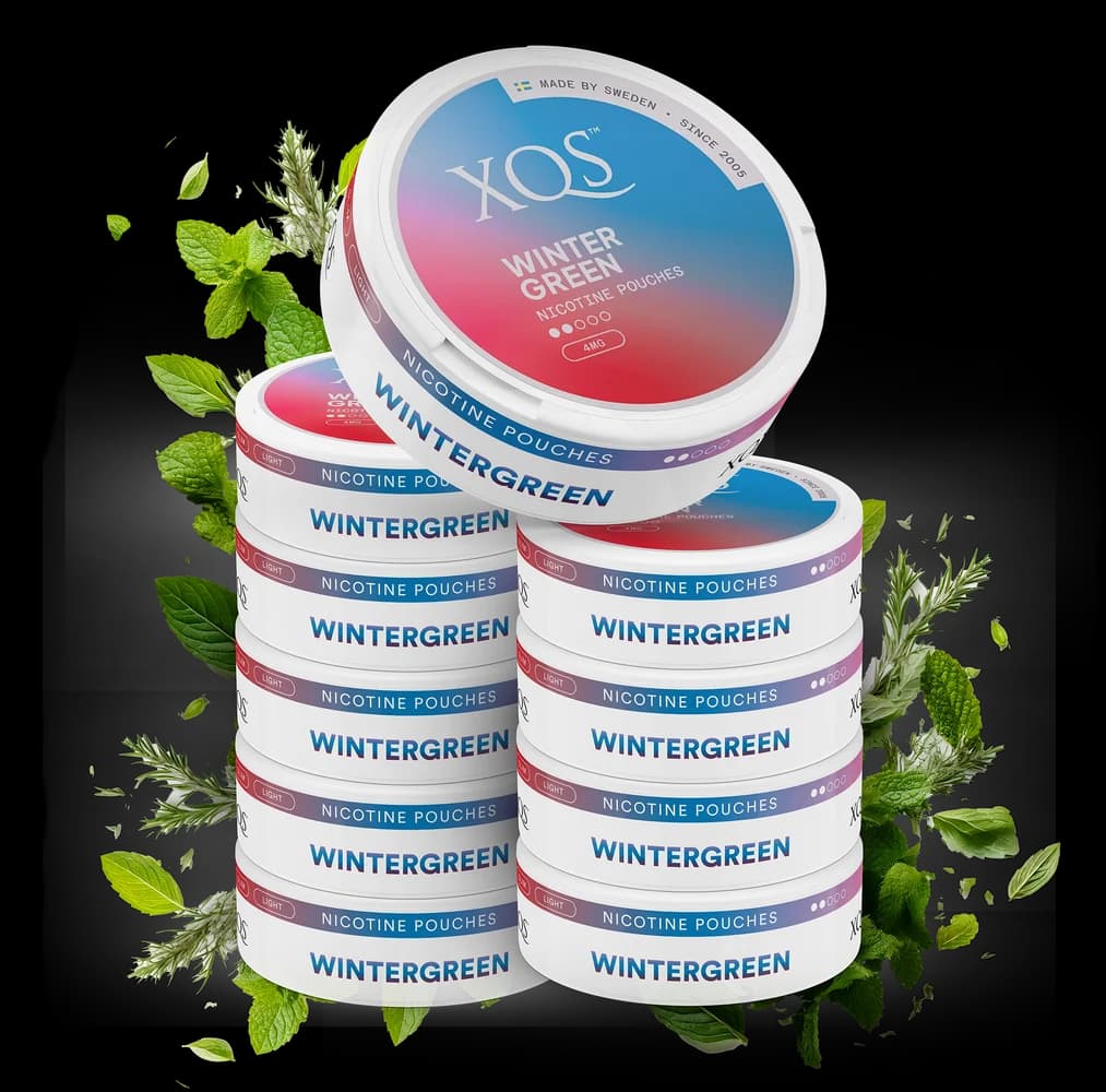 10 Cans XQS Wintergreen 4mg