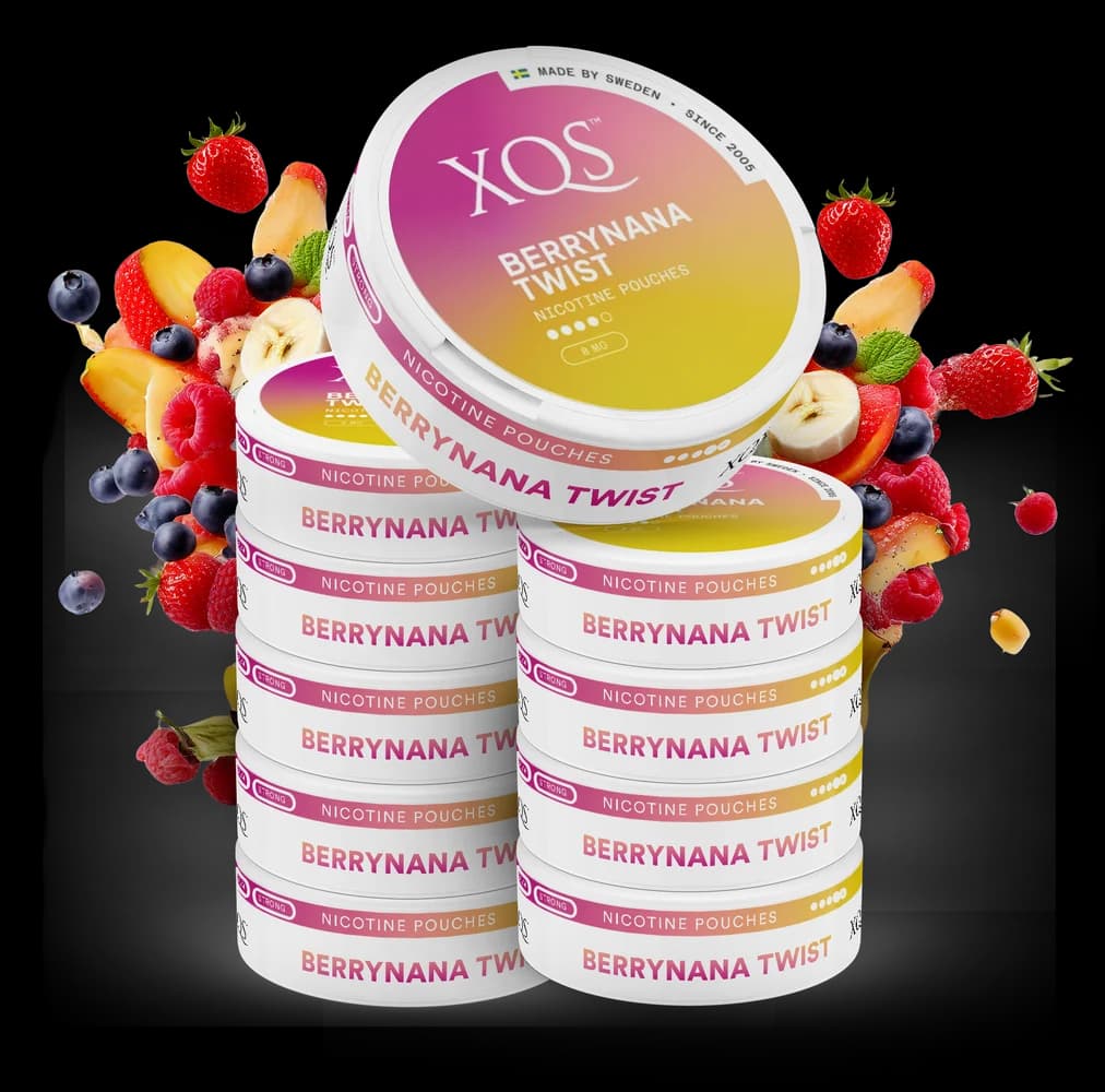 10 Cans XQS Berrynana Twist Slim Strong