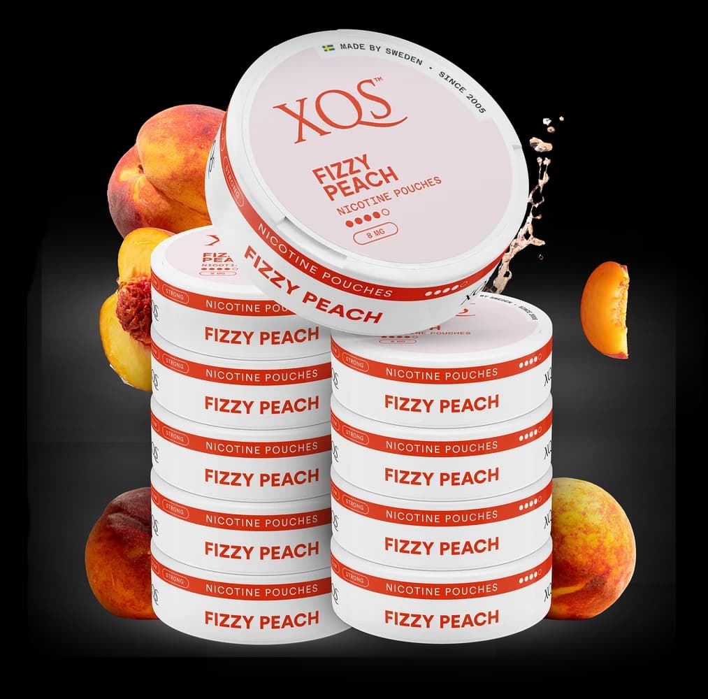 10 Cans XQS Fizzy Peach Strong