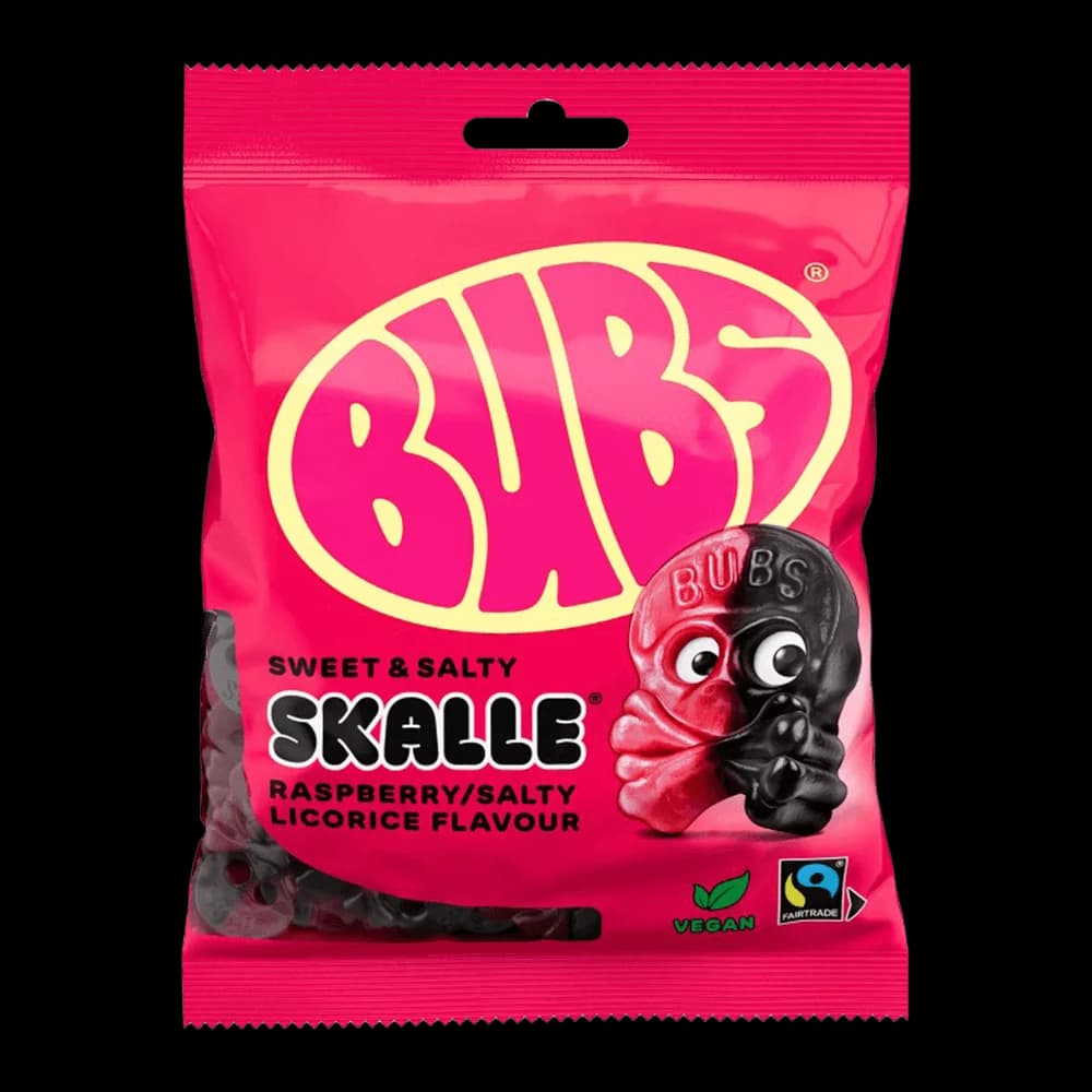 BUBS Raspberry & Licorice Skull